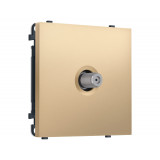 TV розетка SAT 5-2400MHz 3.5dB Ambrella Volt SIGMA, Золото Мягкое касание