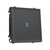 1-кл выключатель с подсветкой 10000K 10A-250V Ambrella Volt SIGMA, Графит Мягкое касание