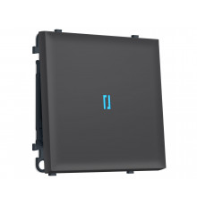 1-кл выключатель с подсветкой 10000K 10A-250V Ambrella Volt SIGMA, Графит Мягкое касание