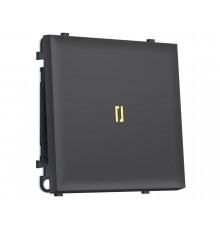 1-кл проходной выключатель с подсветкой 3200K 10A-250V Ambrella Volt SIGMA, Графит Мягкое касание