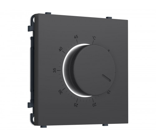 Терморегулятор с датчиком для теплого пола с подсветкой 16A-250V Ambrella Volt SIGMA, Графит Мягкое касание