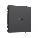 Розетка HDMI 2.1 30V/900MS 4K-120HZ 8K-60Hz Ambrella Volt SIGMA, Графит Мягкое касание