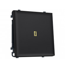 1-кл выключатель с подсветкой 3200K 10A-250V Ambrella Volt SIGMA, Черный Мягкое касание