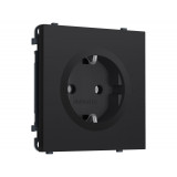 Электрическая розетка 50Hz 2P+E с/з 16A-250V Ambrella Volt SIGMA, Черный Мягкое касание