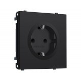 Электрическая розетка 50Hz 2P+E с/з с/ш 16A-250V Ambrella Volt SIGMA, Черный Мягкое касание
