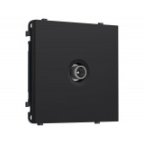 TV розетка проходной 5-1000 MHz 4dB Ambrella Volt SIGMA, Черный Мягкое касание