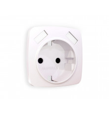 Лицевая панель для электрической розетки с/з со шторками 2USB A+A Ambrella Volt OMEGA, Жемчуг
