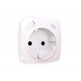 Лицевая панель для электрической розетки с/з со шторками 2USB A+C Ambrella Volt OMEGA, Жемчуг