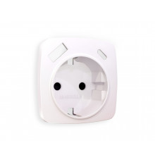 Лицевая панель для электрической розетки с/з со шторками 2USB A+C Ambrella Volt OMEGA, Жемчуг