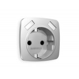Лицевая панель для электрической розетки с/з со шторками 2USB A+A Ambrella Volt OMEGA, серебро глянец