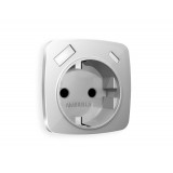Лицевая панель для электрической розетки с/з со шторками 2USB A+C Ambrella Volt OMEGA, серебро глянец