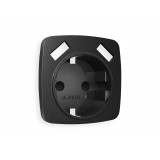 Лицевая панель для электрической розетки с/з со шторками 2USB A+A Ambrella Volt OMEGA, Черный матовый