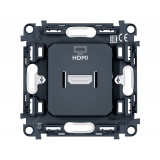 Розетка HDMI 2.1 30V/900mA 4K-120HZ 8K-60Hz Ambrella Volt SIGMA, Серый