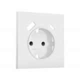Лицевая панель для электрической розетки с/з со шторками 2USB A+C Ambrella Volt SIGMA, Белый матовый