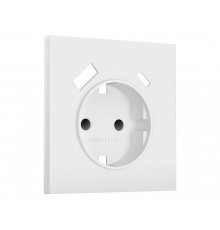 Лицевая панель для электрической розетки с/з со шторками 2USB A+C Ambrella Volt SIGMA, Белый матовый