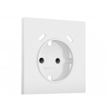 Лицевая панель для электрической розетки с/з со шторками 2USB C+C Ambrella Volt SIGMA, Белый матовый