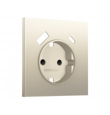 Лицевая панель для электрической розетки с/з со шторками 2USB A+C Ambrella Volt SIGMA, Шёлк