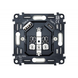 Электрическая розетка 2USB A+C 20W (быстрая зарядка) с/з на винтовых зажимах Ambrella Volt, Серый
