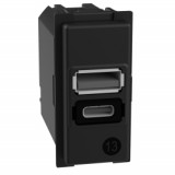 Зарядка USB Type-C + Type-A, 3,0А (до 15 Вт) Living Now, USB type-C 5V, USB type-A 5V, двойная