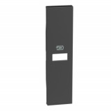 Лицевая панель Living Now, USB type-C 5V, USB type-A 5V, одинарная, цвет - черный