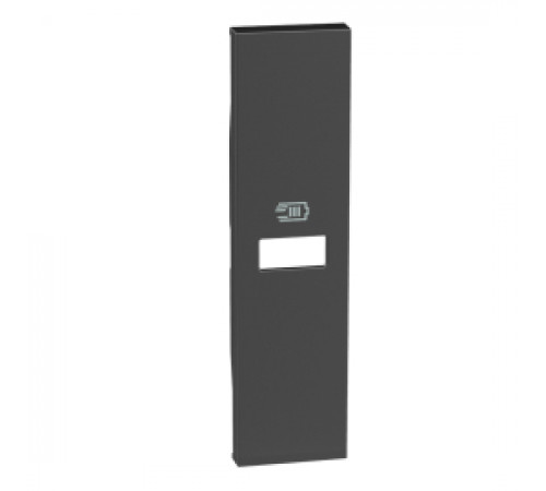 Лицевая панель Living Now, USB type-C 5V, USB type-A 5V, одинарная, цвет - черный