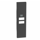 Лицевая панель Living Now, USB type-C 5V, USB type-A 5V, двойная, цвет - черный