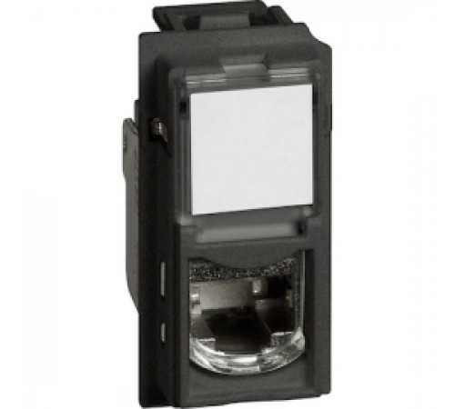 Розетка компьютерная RJ45 Cat.6 (UTP) Living Now, одинарная, цвет - черный