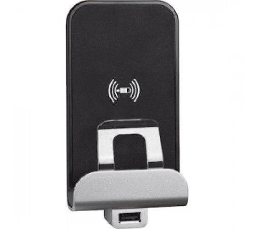 Модуль беспроводной зарядки Qi 1А Living Now, USB type-A 5V, Qi беспроводная, одинарная, цвет - песочный