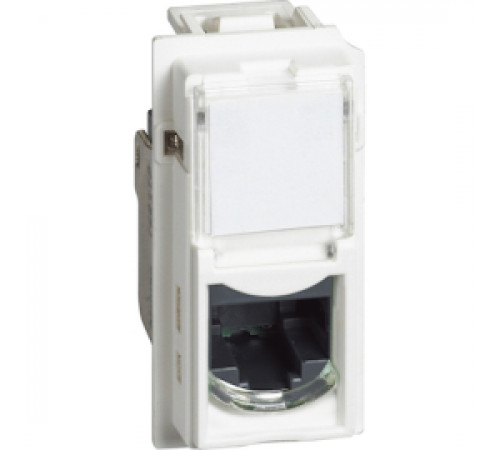 Розетка компьютерная RJ45 Cat.6а (UTP) Living Now, одинарная, цвет - белый