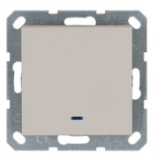 Jasmart G Тауп Выключатель 1-кл с подсветкой 10A 250V~