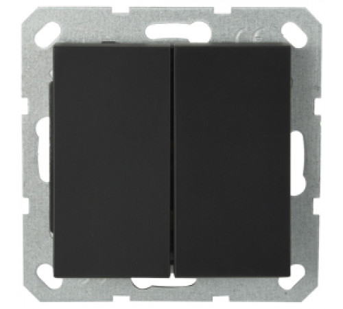 Jasmart G Черный матовый Выключатель 2-кл 10A 250V~