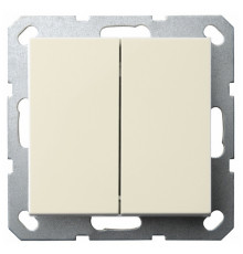 Jasmart G Слоновая кость Выключатель 2-кл 10A 250V~