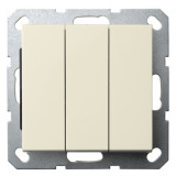 Jasmart G Слоновая кость Выключатель трехклавишный 10A 250V~