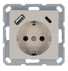 Jasmart G Тауп Розетка USB A+C 65W, 220-240Вт, 50-60Мгц
