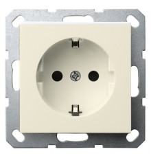 Jasmart G Слоновая кость Розетка с/з со шторками 16A 250V~ 2P+T