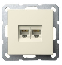 Jasmart G Слоновая кость Рзетка RJ45 2-ая, 6 категория
