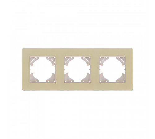 Рамка 3-постовая Kollinger Eleganz Acryl EA3GD, золотой