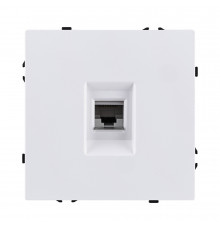 Розетка Ethernet RJ45 Cat.6 Kollinger Eclipse EC-017WG, белый глянцевый