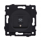 Розетка телефонная RJ11 Kollinger REA-009BM, черный матовый