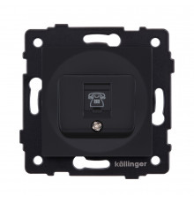 Розетка телефонная RJ11 Kollinger REA-009BM, черный матовый