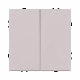 Выключатель кнопочный 2-клавишный 10А/250В Kollinger Eclipse EC-025CM, кашемир матовый
