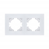 Рамка 2-постовая, стекло Kollinger Reflex MG RM2WH, белый