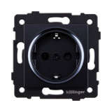 Розетка штепсельная SCHUKO 16A/250 В Kollinger REA-002BK, черный