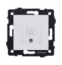 Розетка Ethernet RJ45 Cat.6 Kollinger REA-018WM, белый матовый