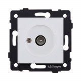 Розетка TV (папа) Kollinger REA-007WM, белый матовый