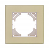 Рамка 1-постовая Kollinger Eleganz Acryl EA1GD, золотой