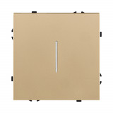 Выключатель 1-клавишный проходной 10А/250В с LED подсветкой Kollinger Eclipse EC-008GD, золотой