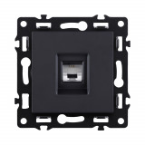 Розетка телефонная RJ11 Kollinger Asthetik AS-019BK, черный