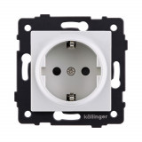 Розетка штепсельная SCHUKO 16A/250 В Kollinger REA-002WH, белый
