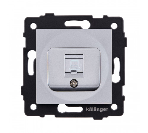 Розетка Ethernet RJ45 Cat.5 Kollinger REA-016GY, серый